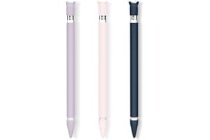 HYDREAM 3 Pack Custodia in Silicone per Apple Pencil 1 Case Accessorio Grip Holder Supporto Cover Protettiva con Tappo Connettore Ricarica e Punte Copertura per Apple Pencil 1st Gen (Viola+Rosa+Blu Scuro)