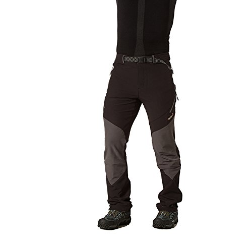 Izas Cade - Pantalón de montaña para hombre, color negro / gris oscu