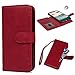 Price comparison product image Case for iPhone XR Wallet Beaulife. PU Leather 2 in 1 Flip Case Book Kickstand Case Card Slots Magnetic Folio Drop-Protection Cover iPhone XR Case, Red