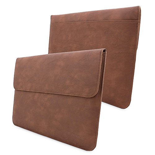 TheSnugg Notebooktasche für MacBook Air 13“ & MacBook Pro 13“ (33 cm), Kunstleder, Braun