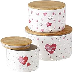 Home Collection Maison Cuisine Rangement Organisation Accessoires Décoration Contenants Ensemble de 3 Boîtes à Fermeture Hermétique H 8-10 cm