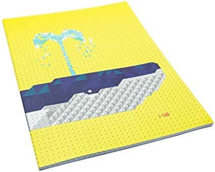 Studioroof Whale gridbook, recycled paper notebook for kids but not only, 40 pages of grid and white paper waiting to be filled