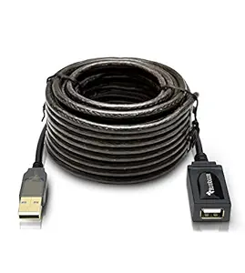 BlueRigger USB 2.0 Type A Male to A Female Active Extension/Repeater Cable (32 Feet / 10 Meters)