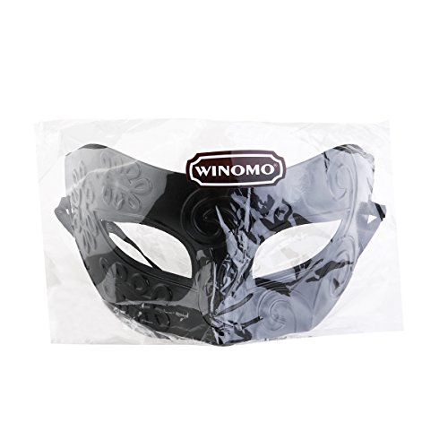 WINOMO Römische Maskerade Maske schwarze venezianische Maske Männer Frauen Kostüm Party Halloween - 6