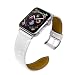 Produktbild Lederband Strap für Apple Watch Series 4 44mm Armband, MuSheng Band iWatch Strap Ersatz Uhrenarmband mit Secure Metal Schnalle für Apple Watch Series 4 Sport Edition,Casual Brown (Weiß)