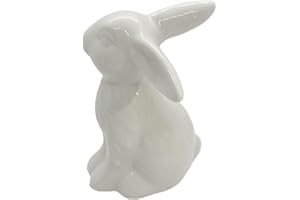 GENERIC White Bunny Figurine, Ceramic Rabbit Figurines, Porcelain Rabbit Decoration Statue, Easter Bunny Sculpture Desk Ornament For Dining Table Centerpiece, Tiered Tray