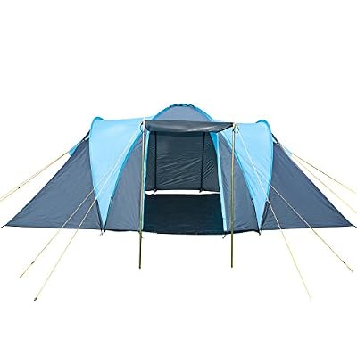Skandika Hammerfest Tente familiale 4 personnes Bleu 500 x 220 x 200 cm