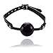 Produktbild Ballknebel, BDSM Bondage Gag-Ball Mundknebel, SM Knebel abschliessbar mit Silikonball 4,20cm, Ballgag Sklavenknebel, unisex Sexspielzeug, schwarz - SEE-X Fetisch Erotik-Toy 7412