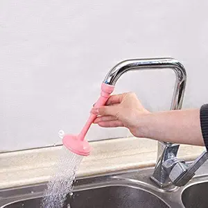 MOSHTU Adjustable Metal Painted Flexible Faucet Sprinkler Head Nozzle Bathroom Tap Water-Saving Faucet Regulator Shower Connector Tap (Multicolor)