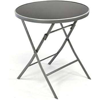 Amazon.de: greemotion Glastisch Faro - Esstisch rund - Gartentisch mit