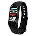 Produktbild BZLine Bluetooth Smartwatch, Smart Color Screen Blutdruck Übung Herzfrequenz Schrittzähler Smart Watch Smart Watch für iOS Android Samsung Huawei Sony LG HTC Google Herren Damen Kinder Mädchen Jungen (Schwarz)