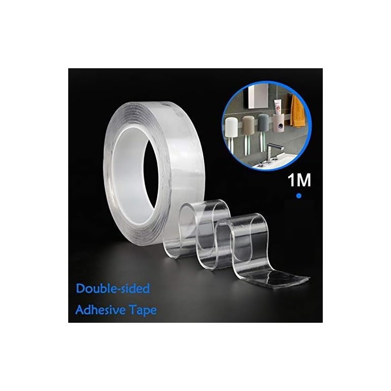 Breewell Double Sided Adhesive Tape, Transparent Strong Adhesive