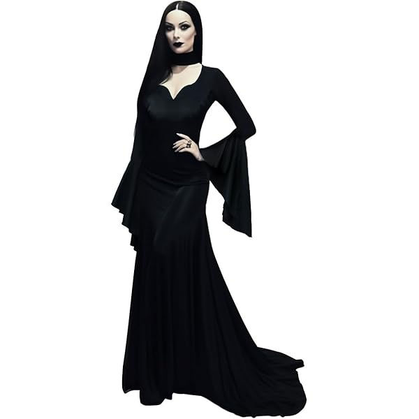 PAIDAXING Gothic Halloween kostuum cocktailjurk voor dames, Victoriaanse chiffon schoudervrije