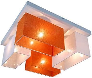 Modern Ceiling Light - JLS45WEORD WHITE - 45 x 45 cm - solid wood - 11 Colours Available - 4 lampshades