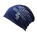 Produktbild Butterme unisex stilvoll Hip-Hop Hiphop Fashion Cap Cotton Gestricktes slouchy Beanie Hat Warm weiche Stretch Winter krumme Haltung Marineblau