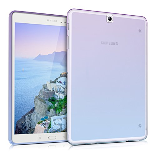 kwmobile Hülle für Samsung Galaxy Tab S2 9.7 T810N/T813N/T815N/T819N - Case Handy Schutzhülle TPU Silikon für Tablet - Backcover Cover klar Violett Blau Transparent