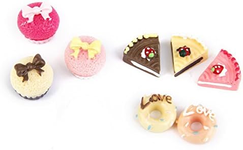SUOSI Dollhouse Party Cakes Play Food Cupcakes Set Dolls kitchen Decoration 8Pcs