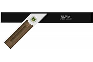 Ulmia 503 Präzisions Gehrmaß Alu-Line (Anreißen, Messen von festen Winkeln 45/135°, Nussbaum Holzeinlage, Griffhohlkehlen, 350 mm)