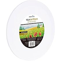 Tela Da Pittura Rotonda Ø50cm - Per Acrilico, Olio E Tecniche Miste, Pronta All'Uso - Foto 3