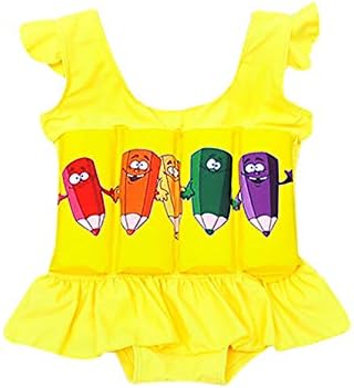 Mainaisi Kid's Floating Swimsuit with Armband Adjustable Sun Protection Flotation Swimw,XXL