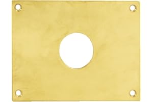 Plaque de propreté trou rond 26 laiton poli 65x65mm - HERACLES - 251452-TR26