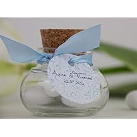 Gastgeschenk zur Hochzeit Korkgläser Personalisiert