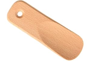 Wooden World - Kompakt skohorn i trä, litet och perfekt för handväskor och resor, fickformat - 12 cm