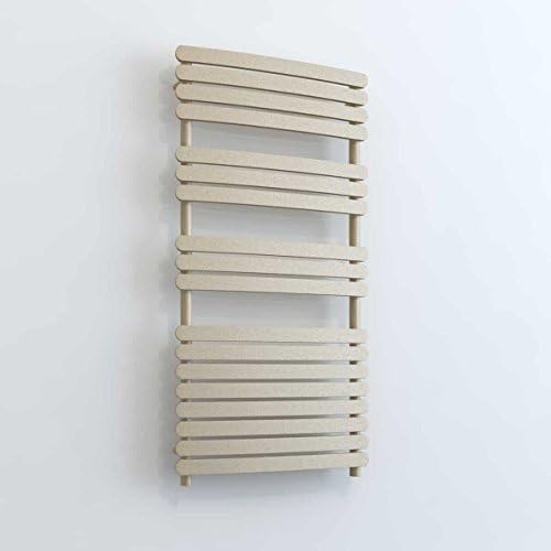 Central Heating "Vega" Designer Flat Bar Heated Towel Rail Bathroom Radiator, High Output Bars, 10 year Guarantee, Chrome/White/Black/Sandy Beach/Lava Grey/Ice White, Sand, 1600