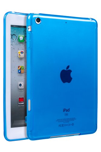 Invero® Apple Ipad Mini TPU Silikon Tasche Hülle Schutzhülle mit LCD displayschutzfolie - Blau
