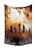 Produktbild daawqee Halloween Decorations Collection Zombies Dead Men Body Walking in The Doom Mist at Dark Night Sky Haunted Bedroom Living Room Dorm Orange Black Unique Home Decor