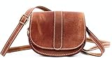 100% Büffelnder PAUL MARIUS kleine Ledertasche Vintage-Stil niedlich farbe braun MON MIGNON