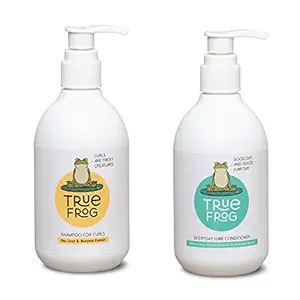 TRue FRoG Shampoo for Curls and Everyday Hair Conditioner for Curly Dry and Frizzy Hair, Sulphate and Paraben Free, CG Friendly, (Combo Pack of 2) 500 Ml