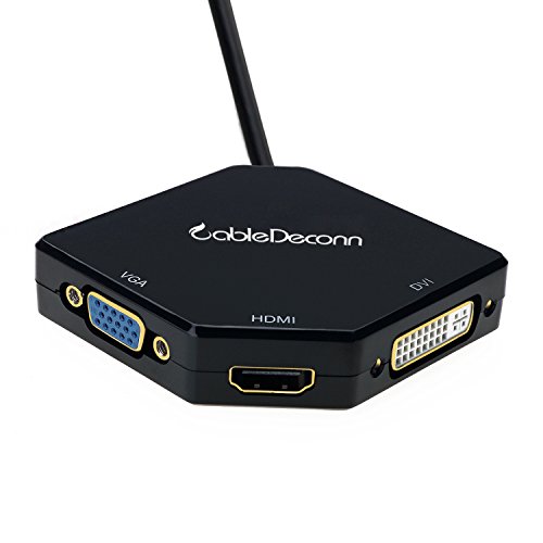 CableDeconn The Cobra Appearance Multi-Function Thunderbolt Mini DisplayPort DP To HDMI VGA DVI Kabel Konverter Adapter For MacBook Pro Air - 8