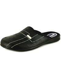 Hombre / Negro Hombre inblu Antelina Sin Cordones Zapatos Sin Talón Stlye Zapatillas - Negro - GB Tallas 6-11