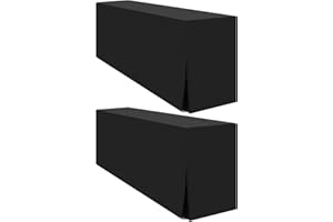 YMHPRIDE 2er-Set Biertischhussen, schwarz Biertischhusse für Bierzeltgarnitur, 50 cm Tischbreite, Bierzeltgarnituren 220 x 50cm für Gartenbankett-Gartenmöbel.