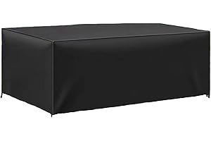 JPudinor Housse Table de Jardin 180 x 110 x 70cm, Housse de Protection Bâche Résistante aux Intempéries et aux Déchirures 420D Oxford pour Mobilier Salon de Jardin