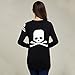 LOCOMO Black Knit Skull Bone Skeleton Pattern Long Sleeve Cardigan FFJ029BLK
