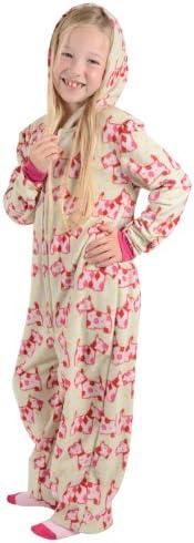 Girls Scotty Dogs Hooded Fleece All In One Pyjamas PJ Sleepsuit Onesie 8-9 Years
