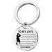 Produktbild TUDUDU Steel Key Chain to My Love I Will Forever and Always Be Yours Keychain Boyfriend Girlfriend Keyring Husband and Wife Gift