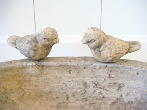 Vogeltränke aus Keramik oval Deko antik Optik Vogelbad Futter Station Futterstelle , ca. 30x20x7cm - 3