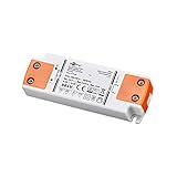 Flacher 24 Volt LED-Trafo für LED Leuchtmittel. Konstante Ausgangsspannung daher auch für Parallelschaltungen geeignet