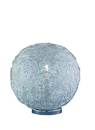 WOFI LED Tischleuchte 1-flammig – 13 Watt, Blattsilber, Mit Schalter