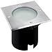 LED Boden Einbau-Strahler MADON Edelstahl gebürstet, mit Echt-Glas matt, 5W warm-weiß, IP65 GU10 230V [Beleuchtung/Außenbeleuchtung/Sicherheitsbeleuchtung] [TOP VORTEILE: optimale LICHTQUALITÄT, hoch BELASTBAR, schneller EINBAU]