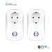 Produktbild Smart Wlan Steckdose Alexa 2 Set WIFI Intelligente Plug Fernbedienung Stecker Steckdosen Funktioniert mit Amazon Echo Alexa Google Home