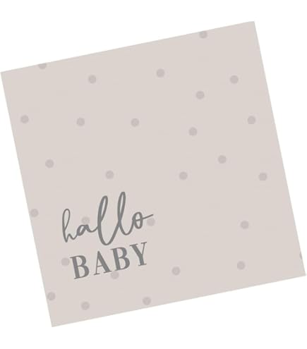 Boland 53248 - Party-Servietten Hello Girl, 20 Stück, 21 x 21 cm, Mundtuch, Tisch-Dekoration, 100 % Papier, Geburtstag, Geburt, Babyparty