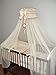 Stunning Baby Canopy / Mosquito Net for Cot + Fitting / Holder - Cream Stars