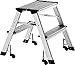 Produktbild Klapp-Roll-Leiter mit 2 Stufen Rollhocker Tritthocker TÜV Süd u. GS