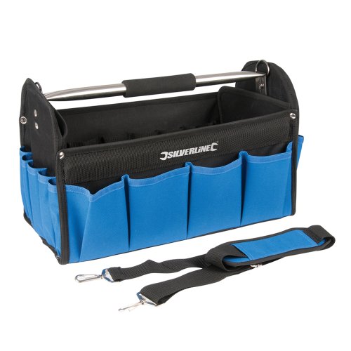 Silverline 748091 Strapazierfähige Werkzeugtasche mit verstärktem Boden 400 x 200 x 255 mm
