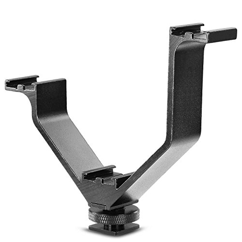 Neewer   en alliage d aluminium 12 7  cm 12 5  cm forme en V Triple 3  universel froid Chaussures Support pour Nikon Canon Sony Pentax DSLR appareil photo ou cam  scope Accessoire comme LED Vid  o Lumi  re  Micro    cran  Flash