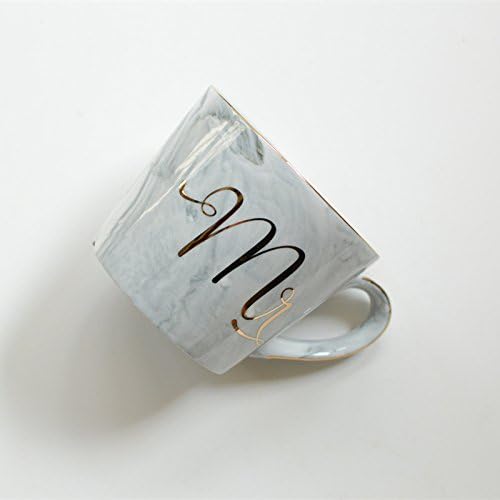 Btftkjbf Small Pottery Nordic Marble Ceramic Mug Cup Cup Coffee Cup English Letters Phnom Penh Couple Cups,A
